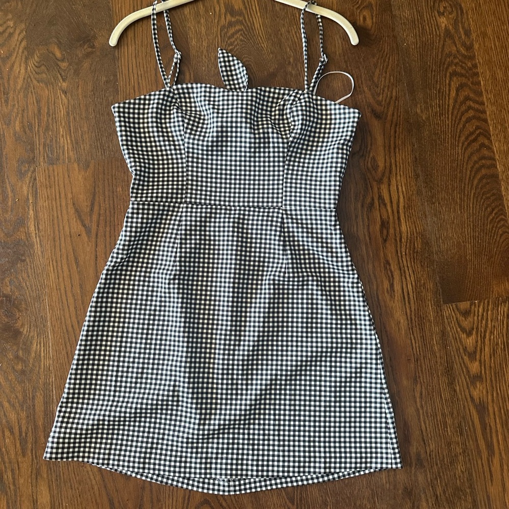 French Connection Black and White Mini Sundress